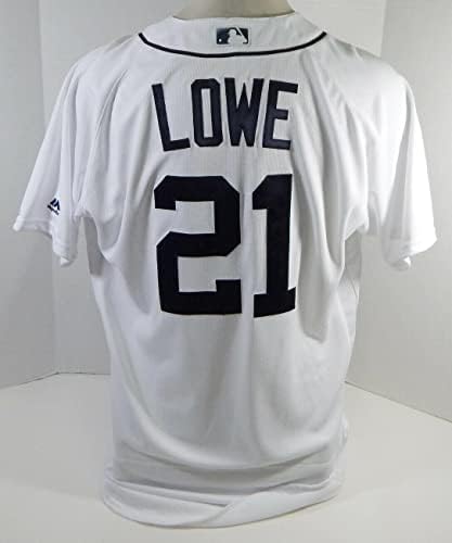 Detroit Tigers Mark Lowe 21 Játék Kiadott Fehér Jersey 46 813 - Játék Használt MLB Mezek