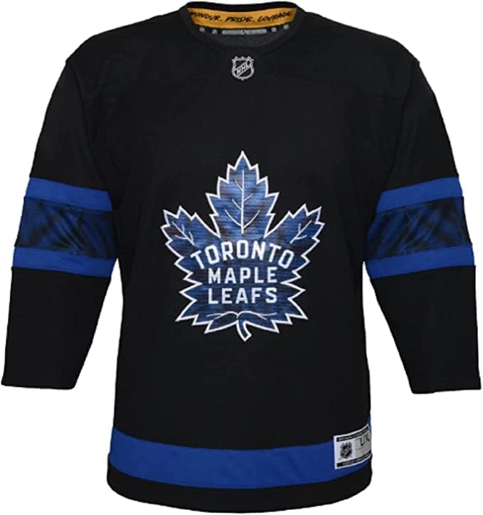 OuterStuff Ifjúsági Toronto Maple Leafs Fekete Alternatív Premier Flipside Jersey