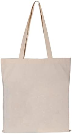 Rayol 20 Csomag Vászon táska Vászon Tote Bags Hosszú Kezeli Táskák(16x15, 5 oz)
