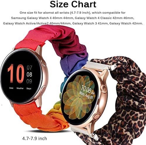 Miimall Kompatibilis a Samsung Galaxy Aktív 2 / Watch 4 / Watch 5 Hajgumi Zenekar, Minta Nyomtatott Hajgumi, Rugalmas Heveder