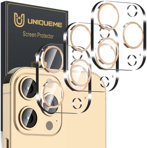 UniqueMe [3 Csomag] Kamera Lencséjét Védő Kompatibilis az iPhone 13 Pro 6.1 / 13 Pro Max 6.7 Edzett Üveg,[Esetben, Barátságos][Új