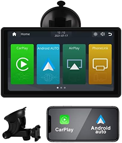2022 Legújabb Vezeték nélküli CarPlay&Android auto IPS Érintőképernyő, 7 HD Hordozható Rádió Vevő Autó Hifi, Multimédia Lejátszó,