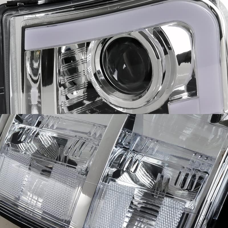 DriftX Előadás, Projektor Fényszórók alkalmas Kompatibilis a 2007-2014-es Chevy Silverado LED Chrome-Vetítő Fényszórók Tiszta