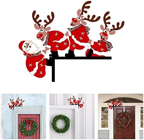 Santa Clau Karácsonyi Ajtó Sarkában Dekoráció DIY Varrás Kreatív Otthonok lakberendezés Dekoráció Vicces Az ajtómon Sarokban