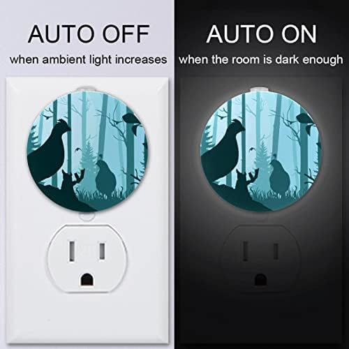2 Csomag Plug-in Éjjeli LED-es Éjszakai Fény, az Alkonyat-hogy-Hajnal Érzékelő Gyerek Szoba, Gyerekszoba, Konyha, Előszoba