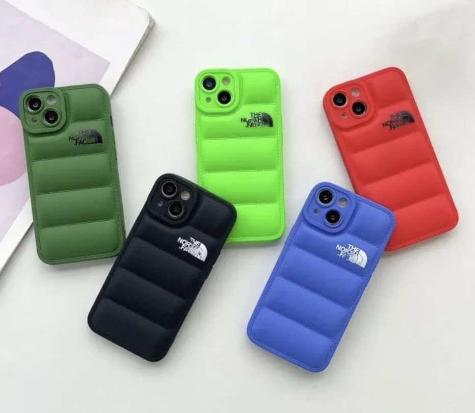 Új Objektív Védelme North Face Pamut Telefon tok iPhone 13 Pro Max Sötét Zöld