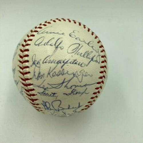 1966 Chicago Cubs Csapat Aláírt Baseball Ernie Bankok Billy Williams Ron Santo SZÖVETSÉG - Dedikált Baseball