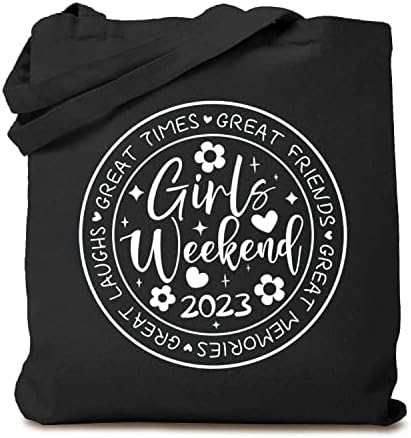 A lányok Hétvégén 2023 Vászon Táska Vicces Lányok Hivatás többször használatos bevásárlótáska a Nők Vicces Ajándék