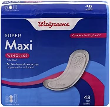 Walgreens Maxi Betét, Super Illatmentes 48.0 ea