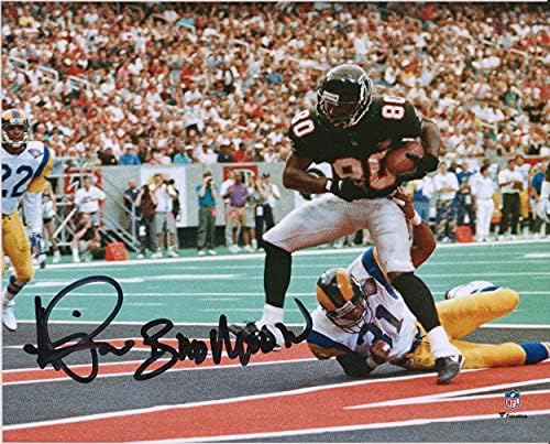 Andre Rison Atlanta Falcons Dedikált 8 x 10 Touchdown Elkapás Fénykép, a Rossz Hold Felirat, - Dedikált NFL-Fotók