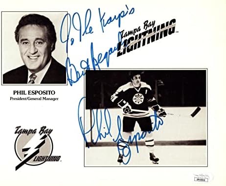 Phil Esposito Jégkorong HOF Aláírt 8x10 Fotó SZÖVETSÉG COA - Dedikált NHL-Fotók