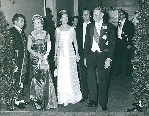 Vintage fotó Margit, Henrik, a Dán Király Frederick IX., valamint Ingrid Svédország.