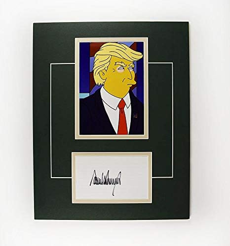 Donald Trump A Simpsons' Gubancos Fotó Kártya Aláírt Aláírt Hiteles 'GA' COA