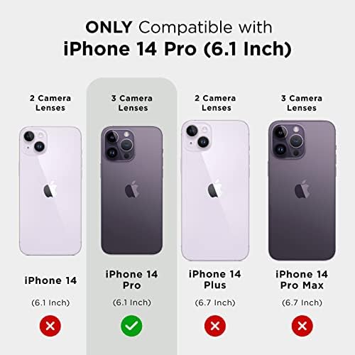 Case-Mate – Kemény Sorozat – Védő burkolata iPhone 14 Pro Anti-Karcolás Bevonat, 10ft Csepp Védelem, Kompatibilis a MagSafe