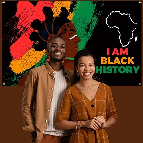 Pudodo Fekete Történelmi Hónap Hátteret Banner Afrikai-Amerikai Nemzeti Ünnep Party Fotózás Háttér Fali Dekoráció