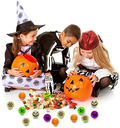 QINGQIU 48 DB Halloween Világít A Sötétben, Ugráló Labdák 1.25 Pattogó Labdák Halloween Játékok Gyerekeknek, Lányoknak, Fiúknak,