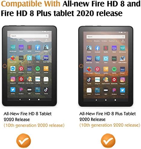 TDA az Esetben az Új Kindle Fire HD 8 Tablet and Fire HD-8 Plus Tabletta (10 Generáció 2020-As Kiadás) - Könnyű, Vékony Shell