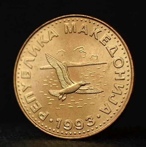 Macedón Érmék 50 Ne 1993-as Kiadás KM1 Madarak 21,5 mm