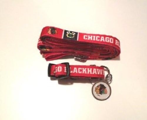 VADÁSZ Chicago Blackhawks Pet Combo (magában Foglalja a Gallér -, Ólom -, ID-Tag), X-Kicsi
