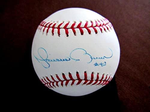 Mariano Rivera 42 New York Yankees Menti Király Hof Aláírt Auto Oml Baseball Szövetség - Dedikált Baseball