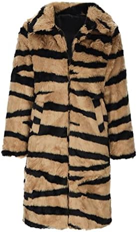 Női Leopárd Mintás Polár Kabát, Őszi Téli Divat Fuzzy Műszőrme Kabátot Bolyhos Hosszú Kardigán Kabát Outwear