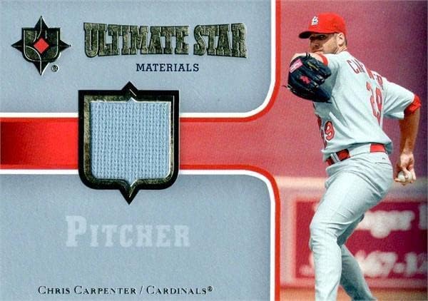 Chris Ács játékos kopott jersey-i javítás baseball kártya (St. Louis Cardinals) 2007-Es Felső szint Végső Csillag Anyagok