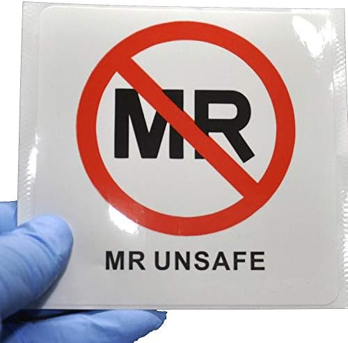 30-Set MRI Biztonsági ÚR Biztonságos, nem Biztonságos Feltételes Címke Vinyl Matrica, 4 x 4 inch Vízálló 30 Db