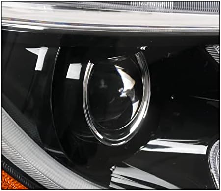 ZMAUTOPARTS LED Projektor Fényszórók Fekete w/6 Fehér DRL Kompatibilis 2020-2021 Toyota Corolla L/LE [USA-ban Épült]