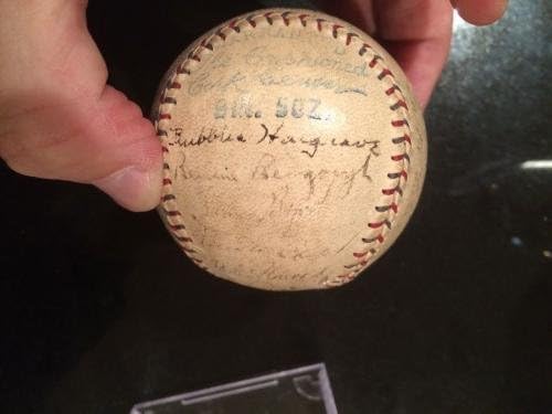 Babe Ruth Lou Gehrig 1930 New York Yankees Csapatát Auto Aláírt Baseball Szövetség Levelet - Dedikált Baseball
