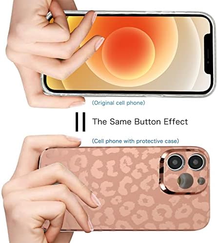 BITOBE Tervezett iPhone 12 Esetben csíkos Design Képernyő Védő a Nők, Lányok, Férfiak, Galvanizáló Kamera Lencséjét Védő