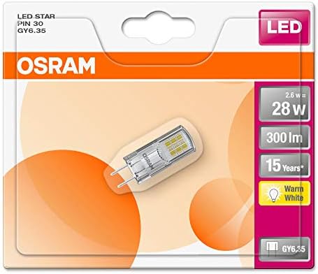 Osram Csomag 9 x LED Lámpa | Bázis: GY6.35 | Meleg Fehér | 2700 K | 2.60 W | Csere, 30 W | LED Csillag a PIN-GY6.35 12V