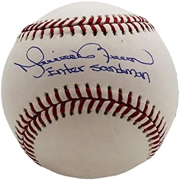 Mariano Rivera Aláírt New York Yankees Rawlings Hivatalos Major League Fehér MLB Baseball Enter Sandman Felirat, - Dedikált