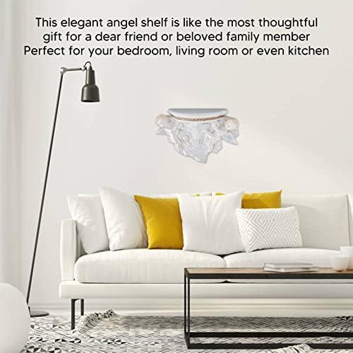 Fdit Dekoráció Rack, Gyönyörű Európai Gyönyörű Angyal Fali Polc Hálószoba (Tiszta Fehér Arany)