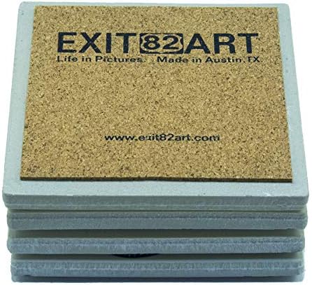 EXIT82ART - Kő Italt Poháralátét Szett (4) - Vincent Van Gogh Festményei. Zuhant A Kő. Cork-támogatta.