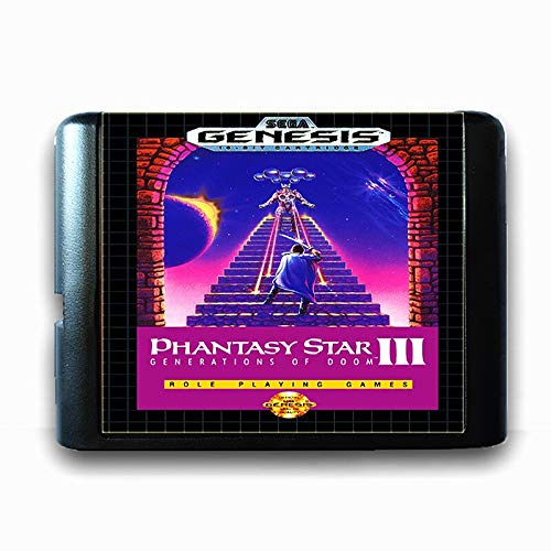 Lksya Phantasy Star 3 Játék Kártya Sega 16 Bit, MD a Mega Drive, a Genesis PAL USA JAPÁN videojáték-Konzol (USA EU-Héj)